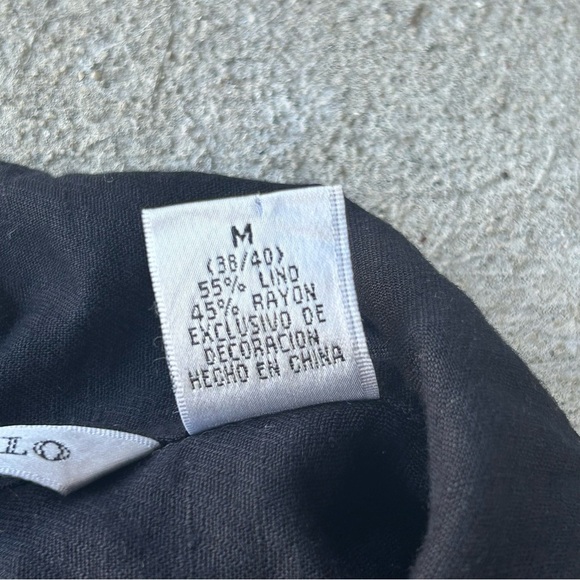 Monte Carlo Men’s Linen Blend Short Sleeve Button Up Shirt Medium - Picture 5 of 9